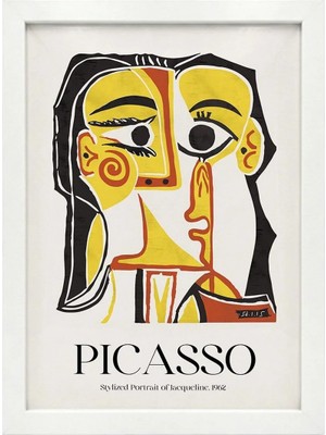 Kaynock Picasso 7, Modern, Contemporary Art, Sanat, Dijital Tasarım Tablo Beyaz Çerçeve