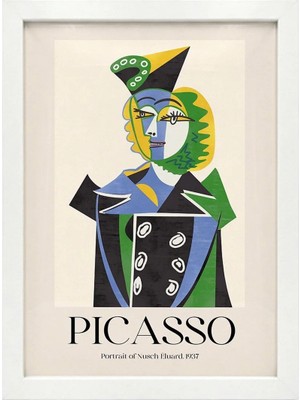 Kaynock Picasso 8, Modern, Contemporary Art, Sanat, Dijital Tasarım Tablo Beyaz Çerçeve