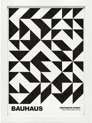 Kaynock Bauhaus 7, Modern, Contemporary Art, Sanat, Poster Tablo Dijital Tasarım Tablo Beyaz Çerçeve