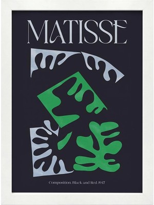Kaynock Matisse 17, Henri Matisse, Modern, Contemporary Art, Sanat, Dijital Tasarım Tablo Beyaz Çerçeve