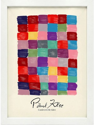 Kaynock Paul Klee L'univers De Klee, Modern, Contemporary Art, Sanat, Dijital Tasarım Tablo Beyaz Çerçeve
