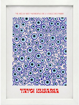 Kaynock Yayoi Kusama 3, Modern, Contemporary Art, Sanat, Poster Tablo Dijital Tasarım Tablo Beyaz Çerçeve