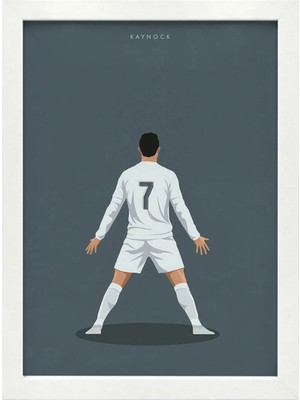 Kaynock Ronaldo Siu, Gol Sevinci, Futbol, Tablo Beyaz Çerçeve