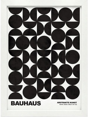 Kaynock Bauhaus 6, Modern, Contemporary Art, Sanat, Poster Tablo Dijital Tasarım Tablo Beyaz Çerçeve