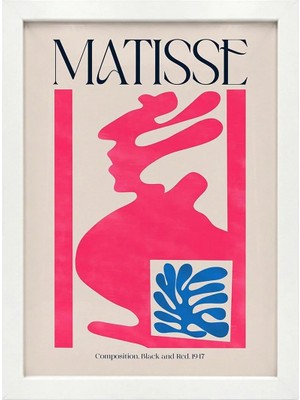 Kaynock Matisse 16, Henri Matisse, Modern, Contemporary Art, Sanat, Dijital Tasarım Tablo Beyaz Çerçeve