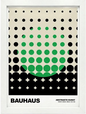 Kaynock Bauhaus 9, Modern, Contemporary Art, Sanat, Poster Tablo Dijital Tasarım Tablo Beyaz Çerçeve