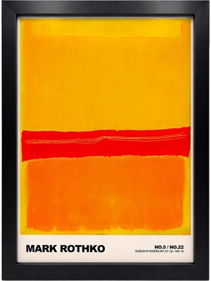 Kaynock Mark Rothko No.5/no.22, Modern, Contemporary Art, Sanat, Tablo Dijital Tasarım Tablo Siyah Çerçeve