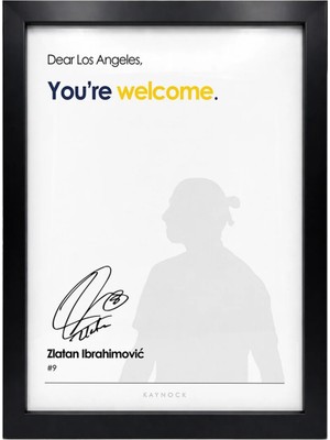 Kaynock Zlatan Ibrahimovic, Futbol Tablo, Poster Tablo Dijital Tasarım Tablo Siyah Çerçeve
