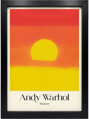 Kaynock Andy Warhol Sunset 3, Modern, Contemporary Art, Sanat, Poster Tablo Dijital Tasarım Siyah Çerçeve