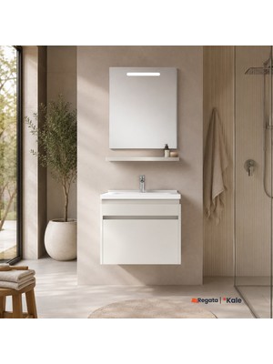 Kale Idea 2.0 65 Cm Parlak Beyaz Tek Çekmeceli Banyo Dolabı Takımı
