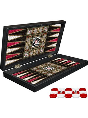 EstoreBox Klasik Işlemeli Tavla Model 1