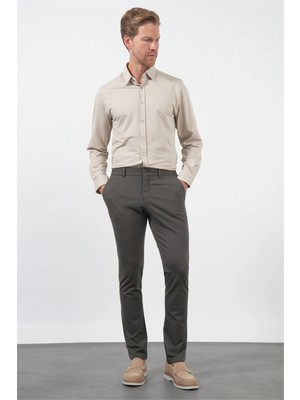 İmza Haki Yan Cep Slim Fit Esnek Jogger Pantolon 1003260274