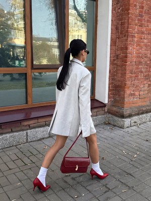 Rivina Liva Suni Deri Kadın Vintage Gold Tokalı Retro Model El ve Omuz Çantası