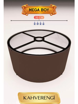 EstoreBox Kahverengi Lambader Başlığı 35 cm Mega Boy
