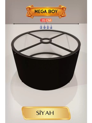 EstoreBox Siyah Lambader Başlığı 35 cm Mega Boy