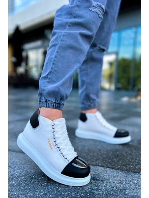 EstoreBox CH267 - Gbt Roma Mirror Erkek Bot Beyaz/siyah