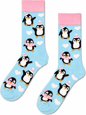 Carnaval Socks Sevimli Penguen Desenli Unisex Soket Çorap
