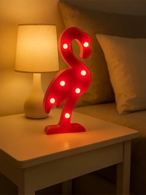 OEM 3d Led Işıklı Gece Lambası Flamingo Led Lamba Pembe