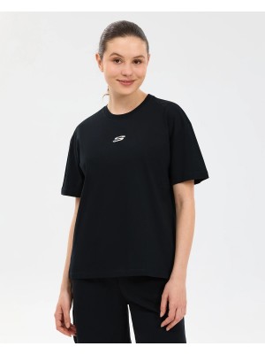 Skechers W Graphic T-Shirt Short Sleeve T-Shirt Kadın Siyah Tshirt S2610017-3817