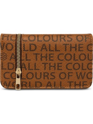 Noux Siyah Yazı Desenli Fermuarlı Unisex Cüzdan