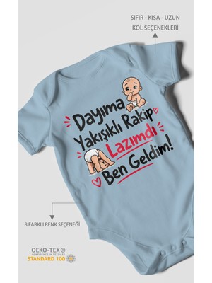Morivo Kids Dayıya Özel Kısa Kollu Bebek Body %100 Pamuk
