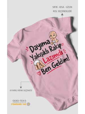 Morivo Kids Dayıya Özel Kısa Kollu Bebek Body %100 Pamuk