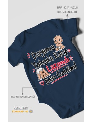 Morivo Kids Dayıya Özel Kısa Kollu Bebek Body %100 Pamuk