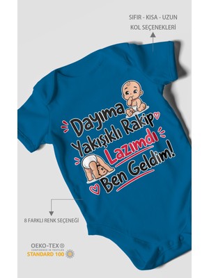 Morivo Kids Dayıya Özel Kısa Kollu Bebek Body %100 Pamuk