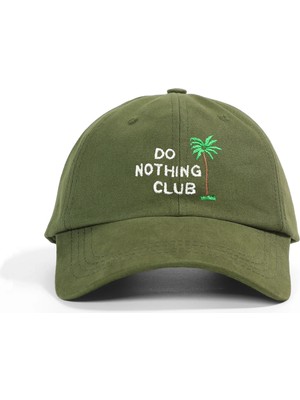 PataCute Do Nothing Club Yeşil Soft Baseball Şapka