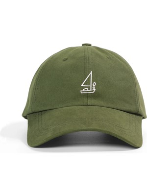 PataCute Minimal Denizci Yeşil Soft Baseball Şapka