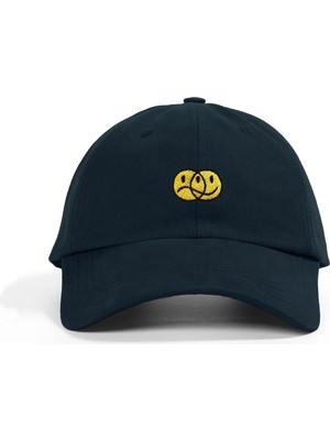 PataCute Bipolar Smile Lacivert Soft Baseball Şapka