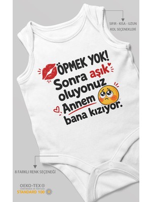 Morivo Kids Anneye Özel Sıfır Kollu Bebek Zıbını %100 Pamuk