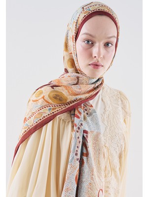 Fresh Scarfs Eloria Desen Rami Viskon Şal Kiremit