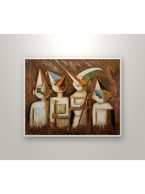 Children In Disguises – Tadeusz Makowski Soyut Baskı Poster 21X30 cm