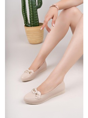 Nesil Shoes Mhd 61 Ten Taşlı Günlük Kadın Babet