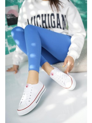 Benetton 30196 Beyaz Kısa Kadın Sneakers