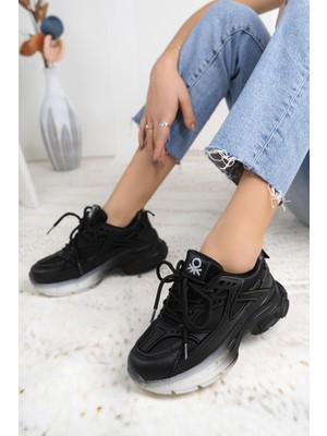 Benetton 11120 Siyah Memory Foam Kadın Sneakers