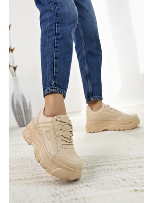 Nesil Shoes Neyna 190 Bej Kadın Sneakers