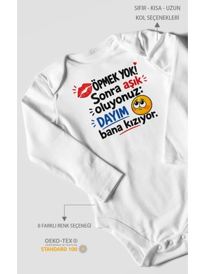 Morivo Kids Dayıya Özel Uzun Kollu Bebek Body %100 Pamuk