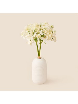 Matmel Deco Ortanca 4'lü Buket Çiçek - Krem - 31 cm