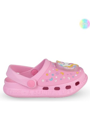 Civil Girls Patch Işıklı 26-29 Numara Terlik - Pembe