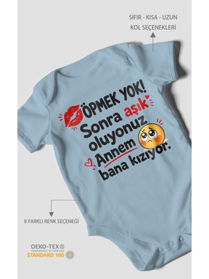 Morivo Kids Anneye Özel Kısa Kollu Bebek Body %100 Pamuk