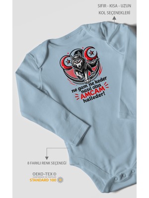 Morivo Kids Amcaya Özel Uzun Kollu Bebek Body %100 Pamuk