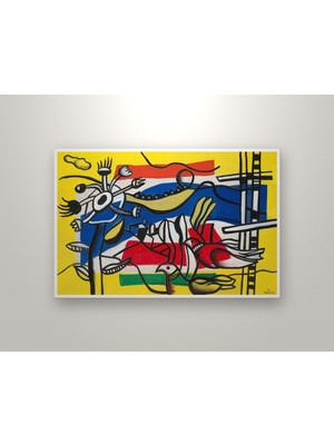 Fernand Léger Deux Oiseaux Et Une Fleur Soyut Sanat Posteri Poster 21X30 cm