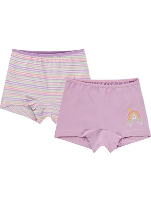 Civil Girls Unicorn 2-10 Yaş Kız Çocuk 2'li Boxer - Standart