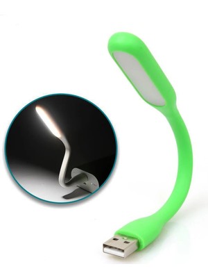 Derwell USB LED Lamba Katlanabilir Pc Laptop Klavye Aydınlatma Esnek Bükülebilir Powerbank/bilgisayar/laptop Gibi USB Bağlantısı Olan Cihazlarda Kullanabilirsiniz Yeşil