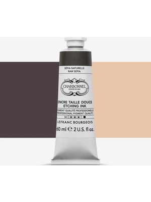 Lefranc&Bourgeois : Charbonnel : Su Bazlı Baskı & Gravür Mürekkebi : 60 ml : Raw Sepia