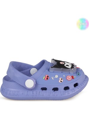 Civil Girls Patch Işıklı 22- Terlik - Lila