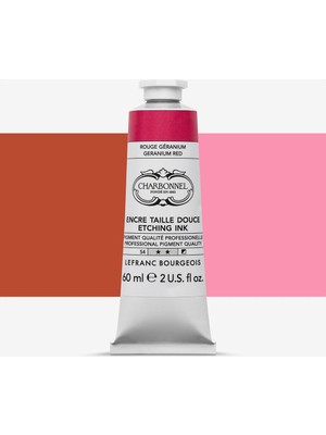 Lefranc&Bourgeois : Charbonnel : Su Bazlı Baskı & Gravür Mürekkebi : 60 ml : Geranium Red