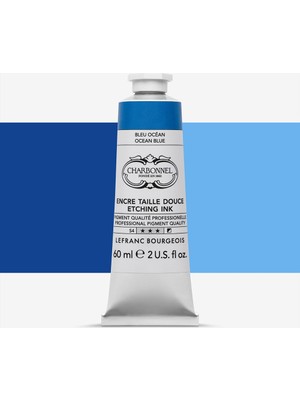 Lefranc&Bourgeois : Charbonnel : Su Bazlı Baskı & Gravür Mürekkebi : 60 ml : Ocean Blue